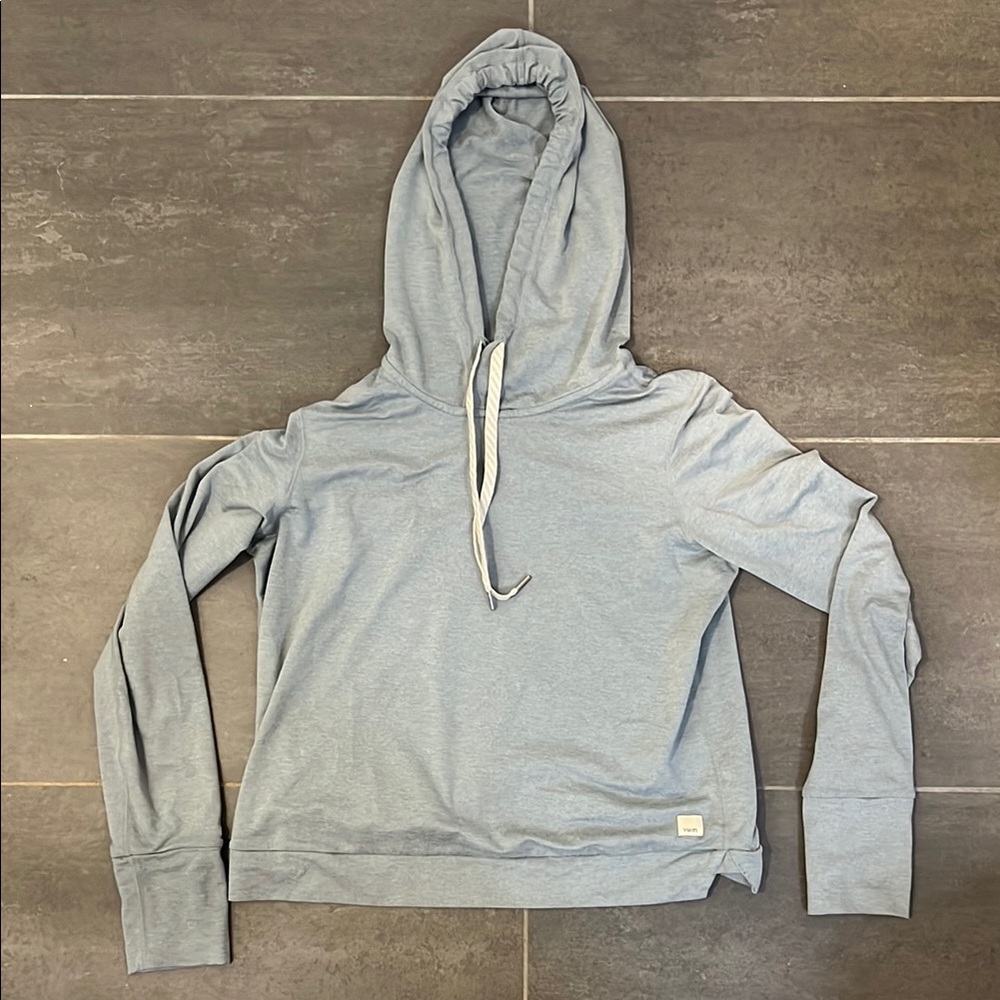 Vuori Halo Essential Hoodie - XS - Gray Blue